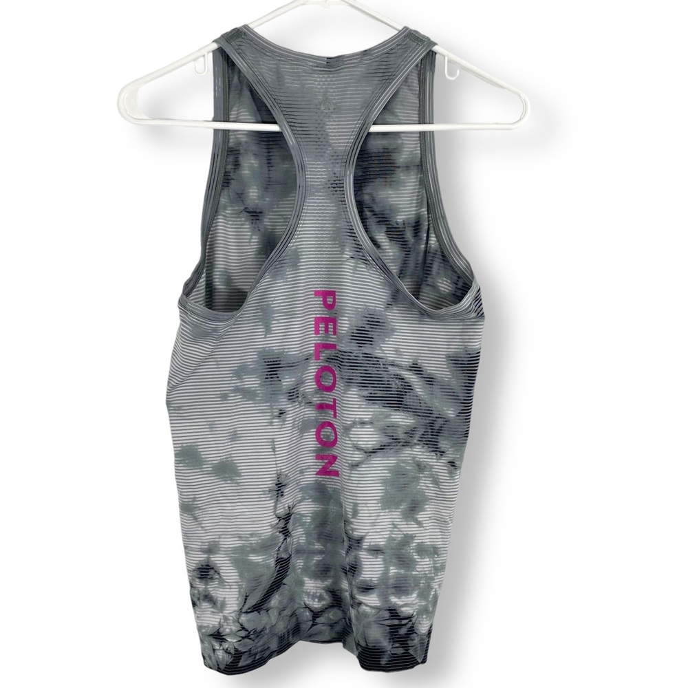 LULULEMON X PELOTON gray tie-dye swiftly tech racerback tank top
